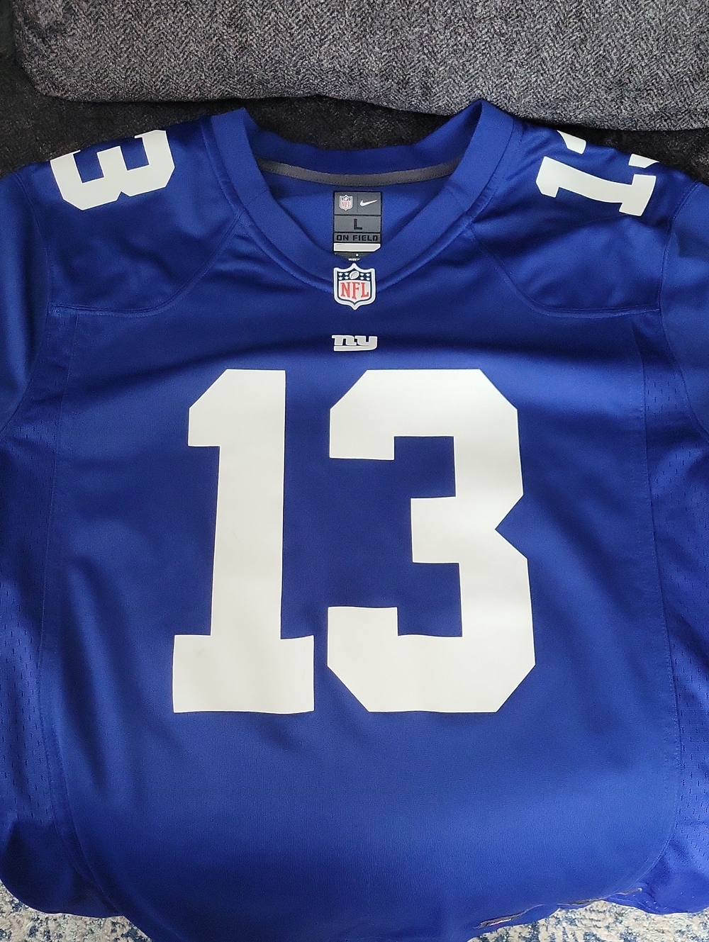 Nike Men’s NEW YORK GIANTS Blue & White Football Jersey #13 BECKHAM JR